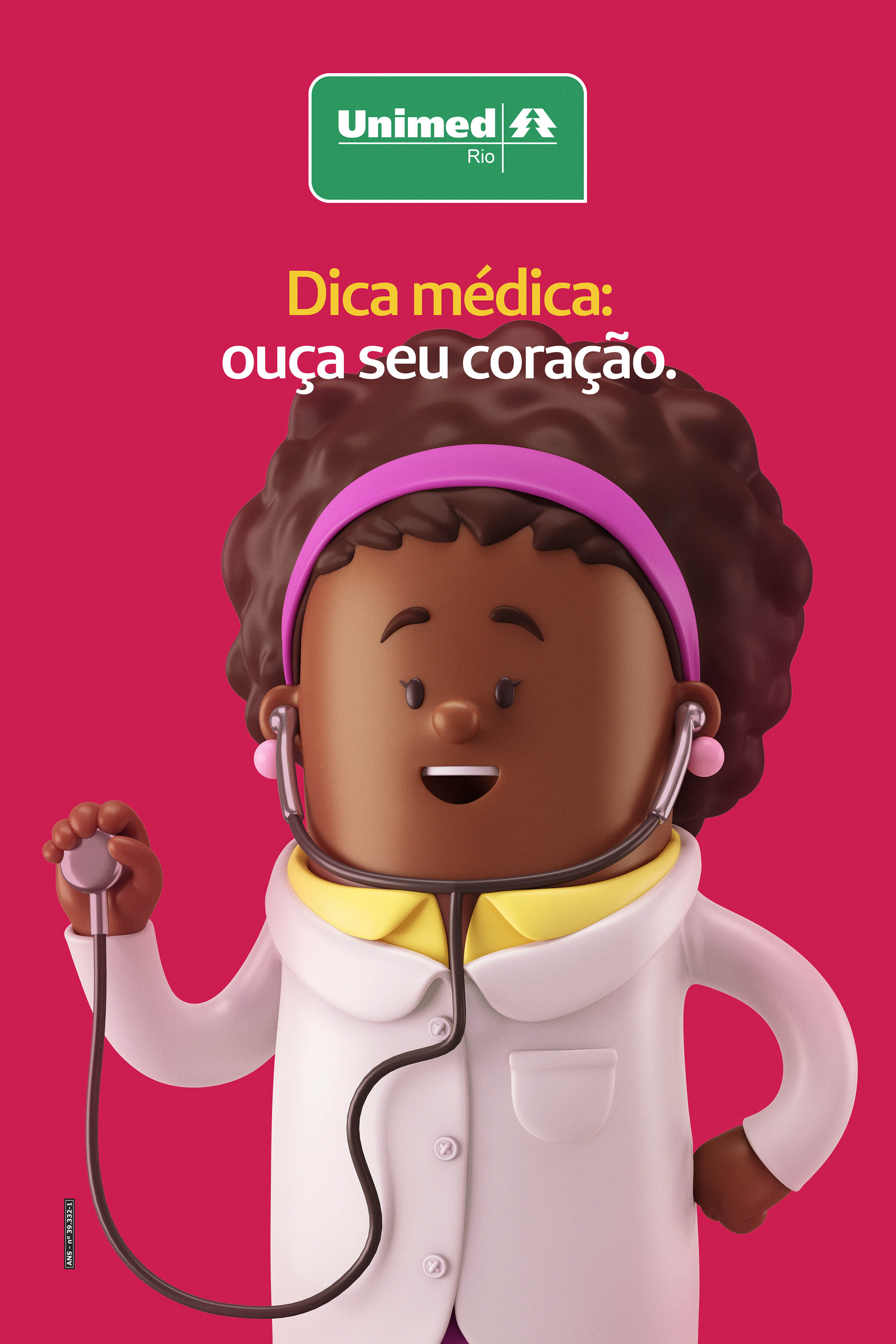 "A Maior Rede de Médicos do Rio.", da BINDER para Unimed-rio