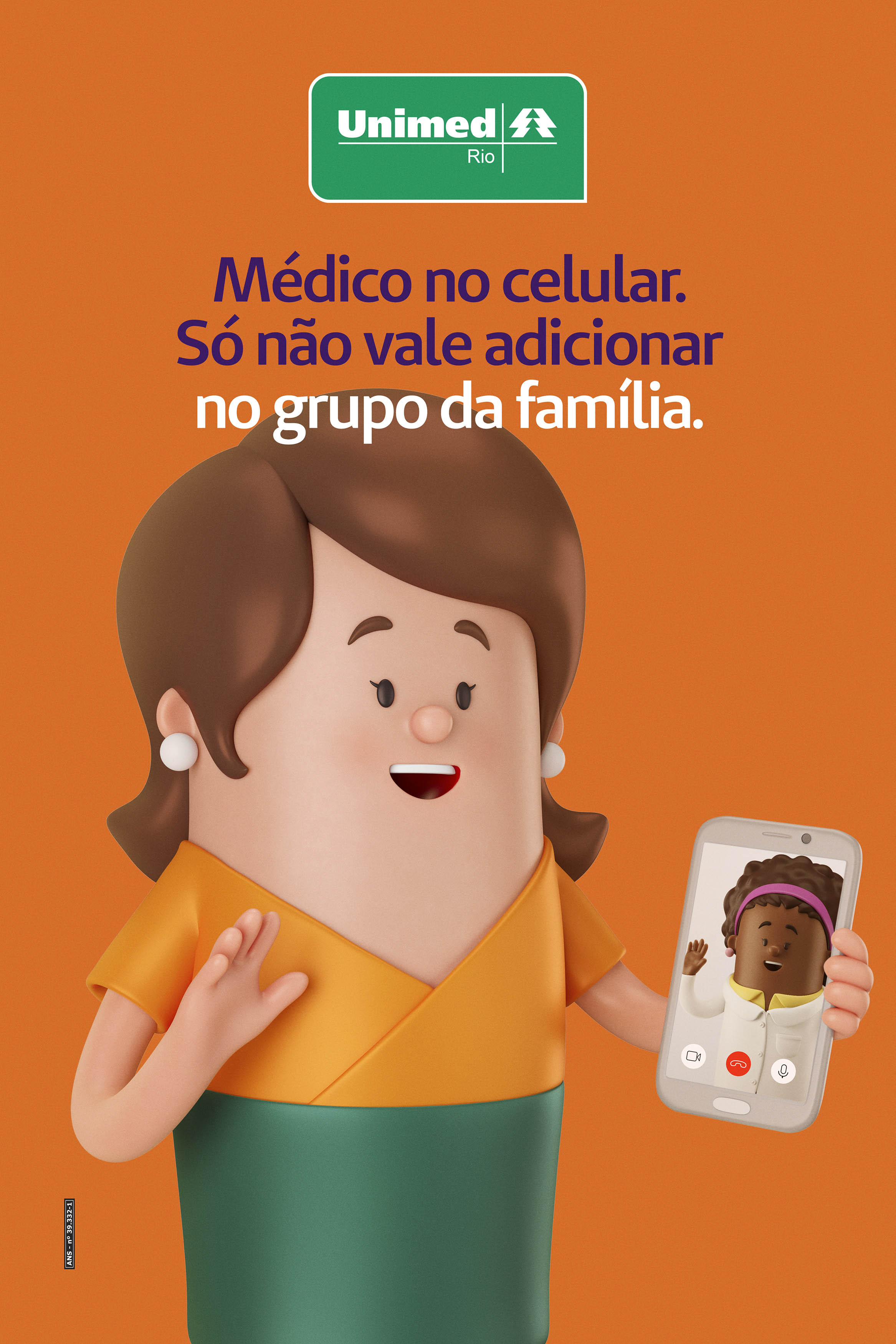 "A Maior Rede de Médicos do Rio.", da BINDER para Unimed-rio