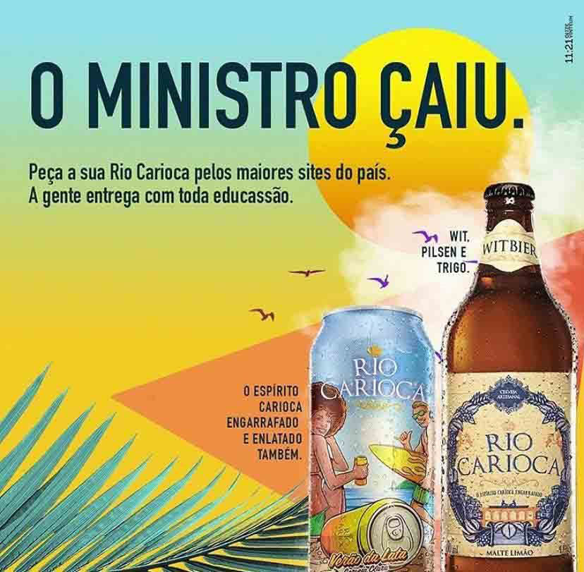 "O Ministro Çaiu", da ONZEVINTEUM para Cervejaria Rio Carioca