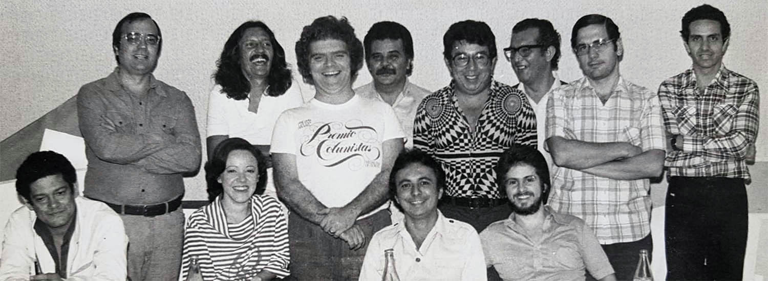 Da esquerda para a direita, em p�: Armando Ferrentini, Carlos Alenquer, Jos� Claudio Maluf, Ivan Curvelo, Francisco Ribeiro, Roberto Sim�es, Francisco Madia e Jomar Pereira Da Silva.